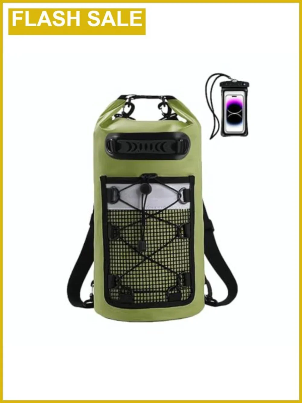 20L Roll-Top Waterproof Dry Bag Backpack for Kayaking Hiking